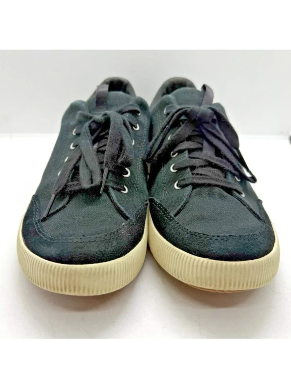 Sorel Out N About Plus Canvas Sneakers Women’s Sz 8.5 Black Casual Lace Up Shoes